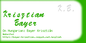 krisztian bayer business card